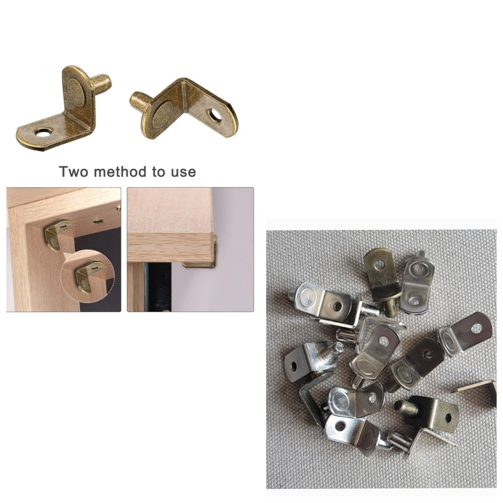 HOME DEPOT L Shaped Metal Cabinet Pegs, 15ct